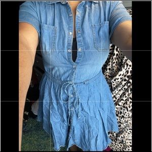 Medium-wash Jean Dress